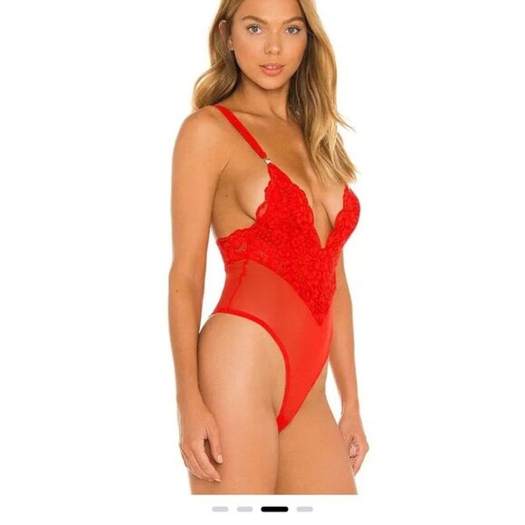 We are HAH -415 Hot As Hell Cheap and Cheerful Bodysuit Red Blood Orange XS - Picture 1 of 9